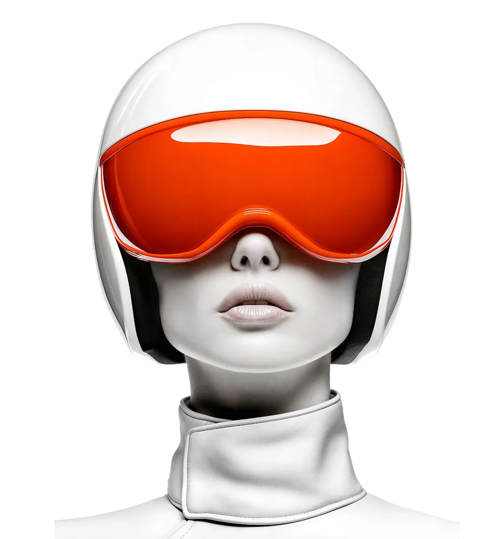 Futuristic human with helmet